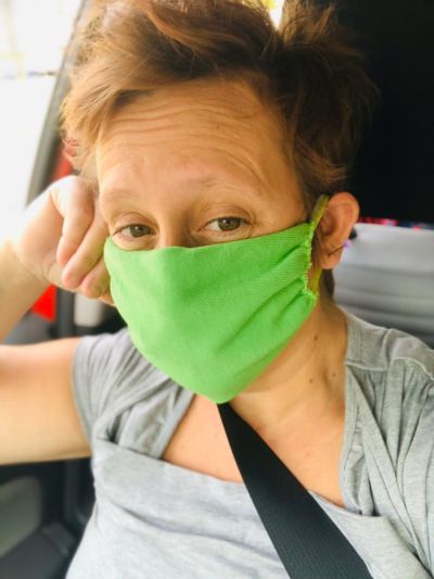 Mascherine lavabili per adulti in vari colori cotone con strato idrorepellente, elastico regolabile- orecchie