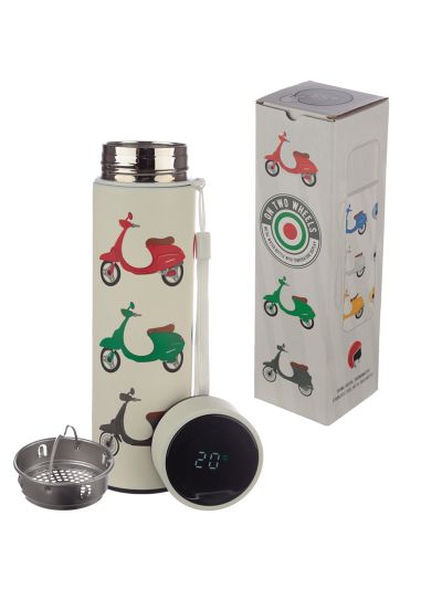 Borraccia termica Puckator in Acciaio Inossidabile 450ml con termometro digitale in vari colori