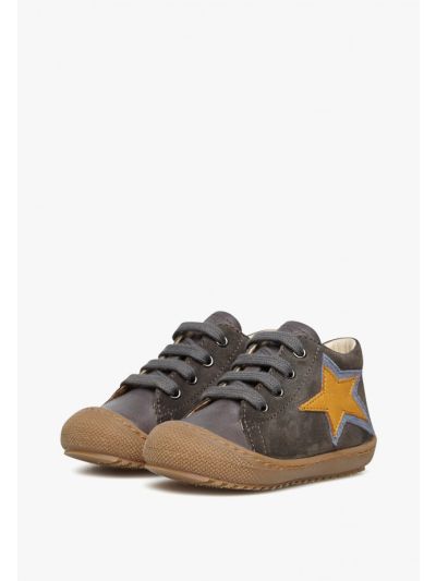 Scarpine primi passi in nappa Cocoon Naturino con stella