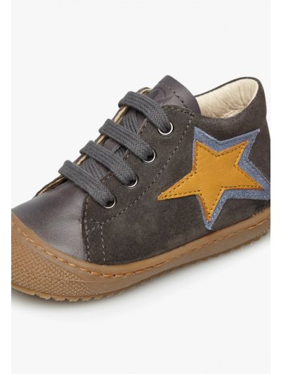 Scarpine primi passi in nappa Cocoon Naturino con stella