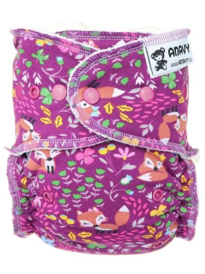 Pannolino lavabile Anavy - Fitted con bottoni in vari colori