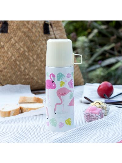 Borraccia con bicchiere Rex London - Flamingo bay 