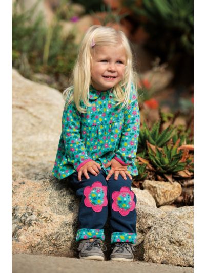 Maglia a manica lunga Frugi – Bluebird Printed Top Ditsy Floral