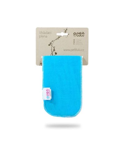  Inserto per pannolino lavabile Petit Lulù- Inserto corto Turchese - Velour