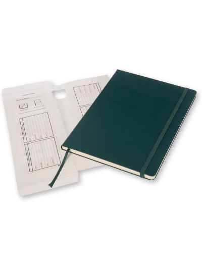 Taccuino Moleskine con copertura rigida verde scuro in vari formati