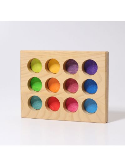 Gioco in legno Grimm's- Tavola dei colori, Sortingboard Rainbow