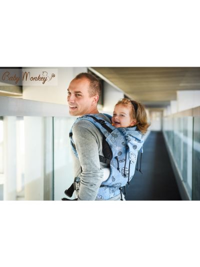 Marsupio Ergonomico - Regolo - Space - Celeste Glitter Misura Originale