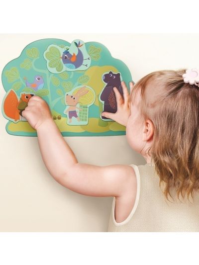 Gioco in legno Vertiplay- Giochi verticali in legno - Il vivace coniglietto e i suoi amici