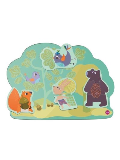 Gioco in legno Vertiplay- Giochi verticali in legno - Il vivace coniglietto e i suoi amici