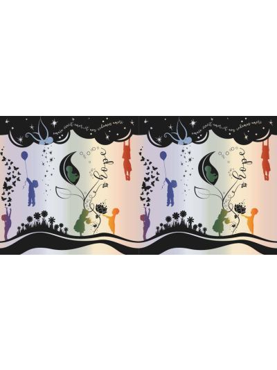 Babymonkey Pannello Hope Black and White Rainbow