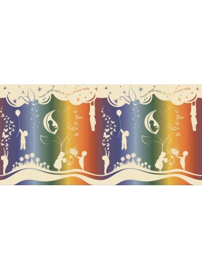 Babymonkey Pannello Hope White Rainbow