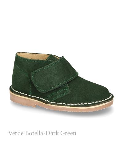 Scarpe Botas Verde Botella con Velcro