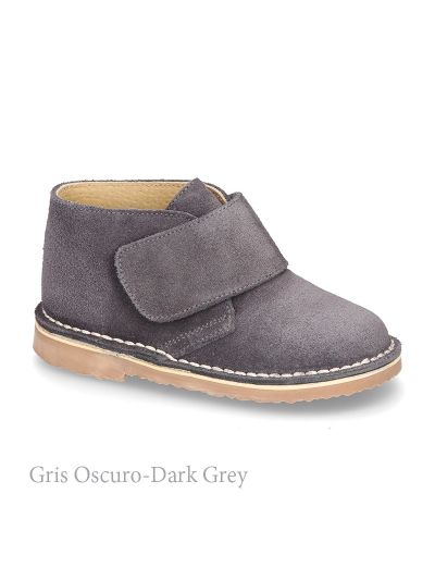 Scarpe Botas Gris Oscuro con Velcro