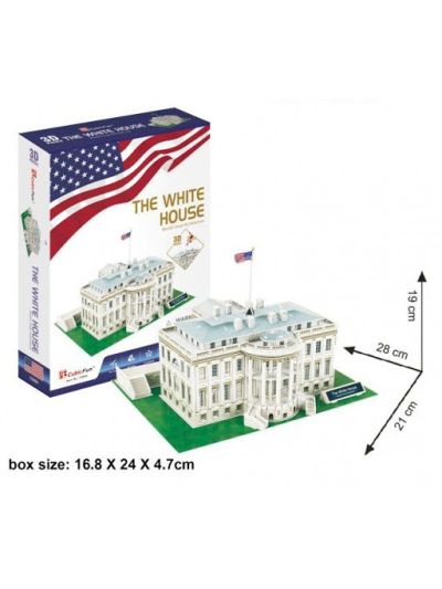 Puzzle tridimensionale Cubic Fun- La casa Bianca