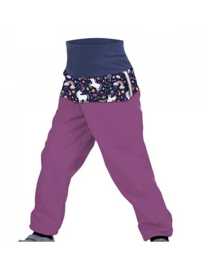 Pantalone da bambino in softshell impermabile Unuo- Unicorni