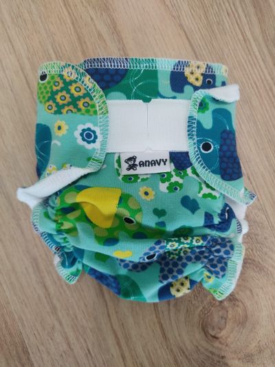 Pannolino lavabile Anavy - Fitted Newborn con velcro senza inserti in vari colori