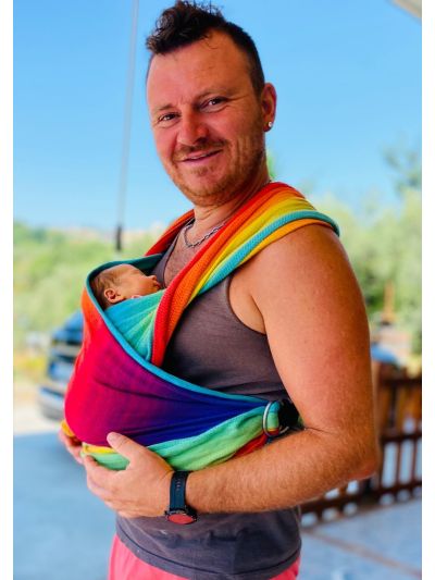 Fascia portabebè preannodata Porto- Rainbow baby