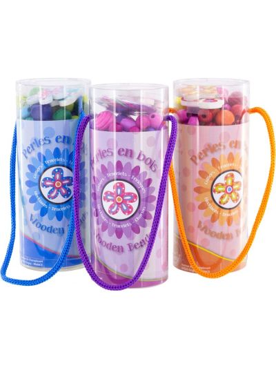 Gioco creativo Ulysse- Perline in legno per creare gioielli set da 3 