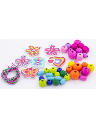 Gioco creativo Ulysse- Perline in legno per creare gioielli set da 3 