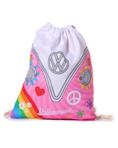 Sacca in cotone Puckator per il cambio, le scarpe Volkswagen VW T1 Camper Bus Surf Adventure  in vari colori