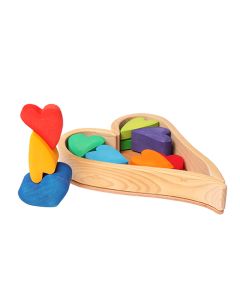 Grimm's Building Set Rainbow Hearts