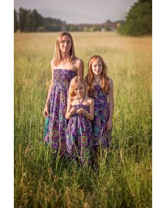 Pantavestito bimba Violet flowers