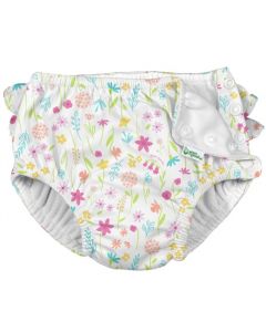 Costume Contenitivo I Play - White Wildflowers con bottoncini