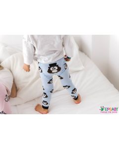 Leggings Gufo/Azzurro