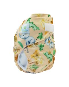 Pannolino lavabile Blümchen - Pocket con velcro senza inserti Africa