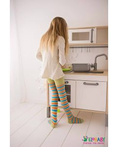 Calzamaglia bambini verde a righe