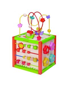 Gioco in legno Everearth - Cubo Multi Attività 5 in 1