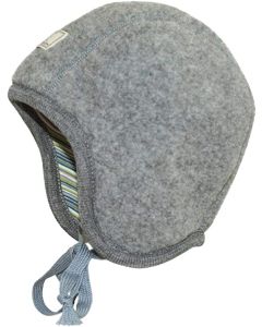 Cappellino invernale Pickapooh- Cappellino in cotone e lana biologica Grigio