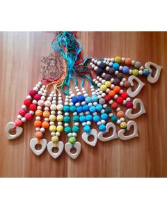 Collana allattamento Mani di fata con ciondolo Cuore in vari colori