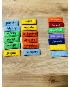 Giochi in stoffa Oskar e Ellen- Mesi dell'anni e giorni della settimana in stoffa