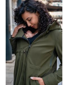 Giacca maternità e per portare Wombat Shell - Camo green 4 in 1