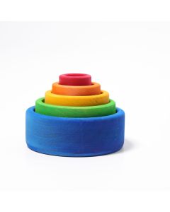 Gioco in legno Grimm's - Set di ciotoline blu