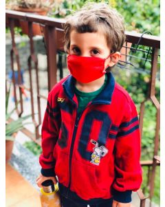 Mascherine lavabili per bambini in vari colori, 100% cotone   2-6 anni, elastico dietro la testa