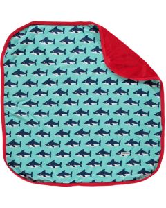 Copertina in cotone biologico e velluto Maxomorra- Shark