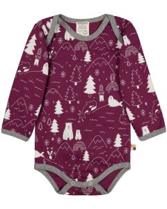 Body per bambino Loud+Proud, manica lunga in cotone biologico Woodway