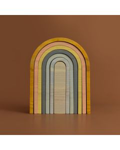 Gioco in legno MinMin Copenhagen – Big Rainbow Pastel