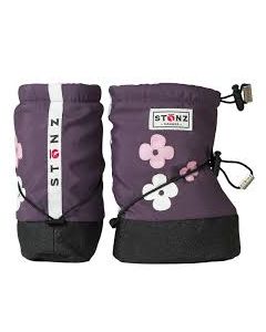Booties - 3 Daisies Mauve