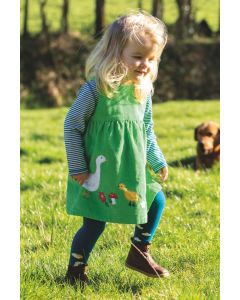 Vestito da bambina Frugi - Lily Cord Dress Fjord Green/Duck