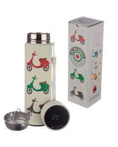 Borraccia termica Puckator in Acciaio Inossidabile 450ml con termometro digitale in vari colori