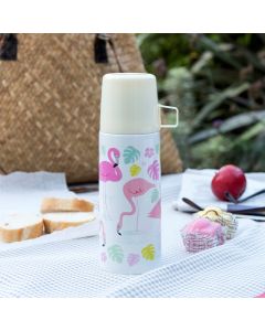 Borraccia con bicchiere Rex London - Flamingo bay