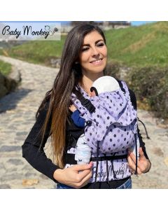 Marsupio Ergonomico - Regolo - Pois Lilac Reverse Misura Originale