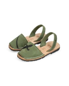 Avarcas menorquina Nabuck verde con Geco 58693