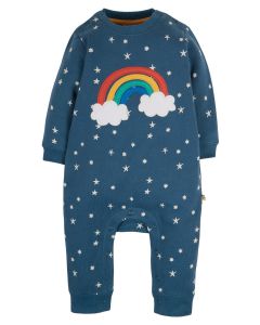 Tutina in pile di cotone biologico per bambini Frugi - Abisko Stars/Rainbow