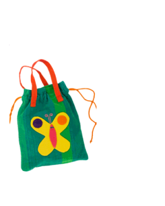 Barefoot Sacca bambini Blu farfalla gialla