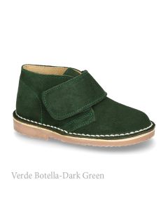 Scarpe Botas Verde Botella con Velcro