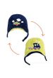 Cappello invernale reversibile in pile FlapJackKids - Treno/Aereoplano